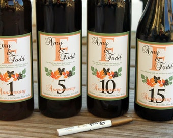 Fall Wine label guest book, Guestbook Wine Kit, Spring Wine Bottle Guest Book Kit, Custom labels, wedding wine labels, personalized labels