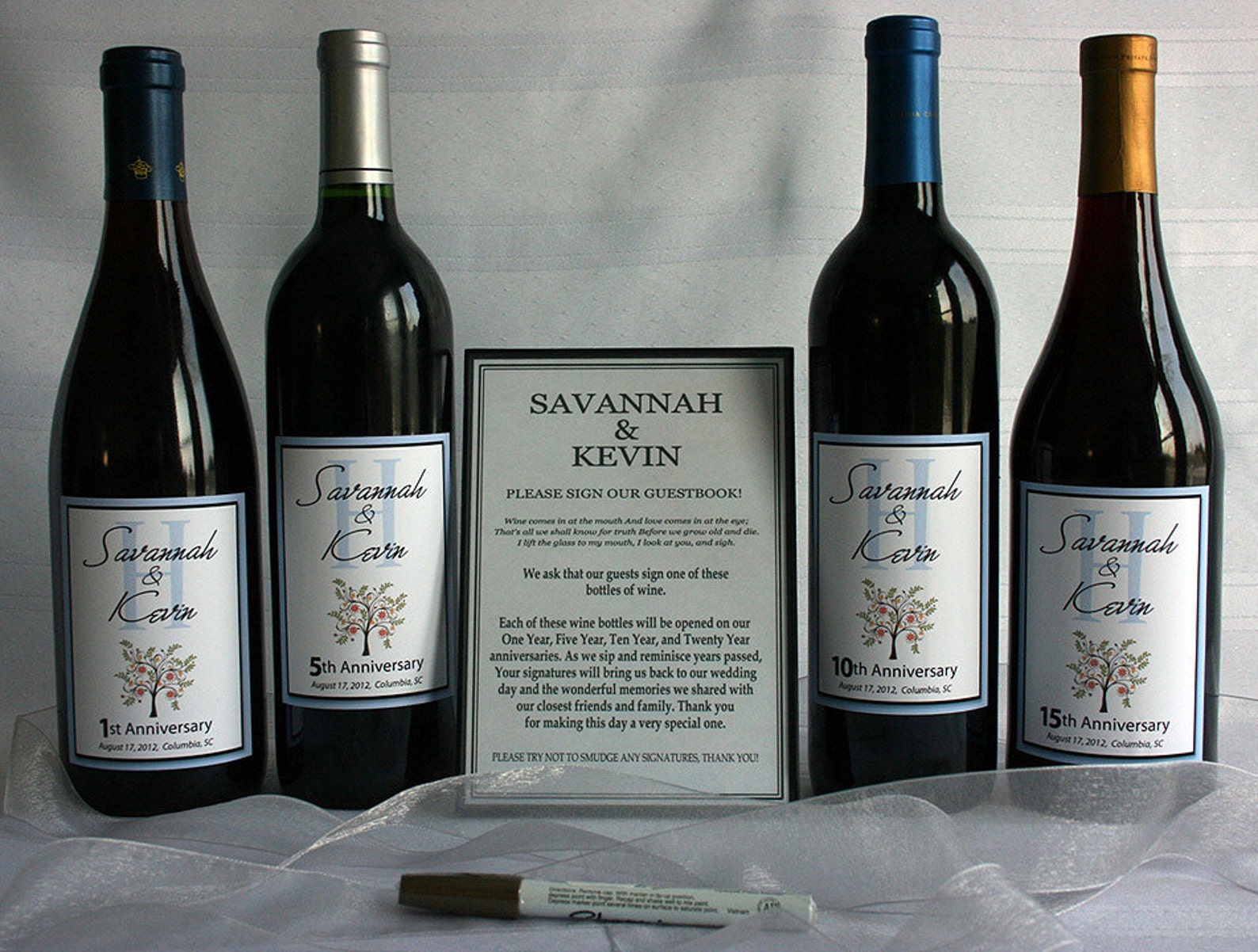 Wedding Guestbook Kit Wine Bottle Wedding Guest Book Kit Gift Etsy