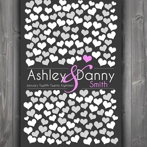 151 Guest Sign In 20x30 | Unique Wedding Guest Book | Wedding Dimensional Guestbook Poster | BRIDAL GIFT POSTER | Interactive Art Print _01