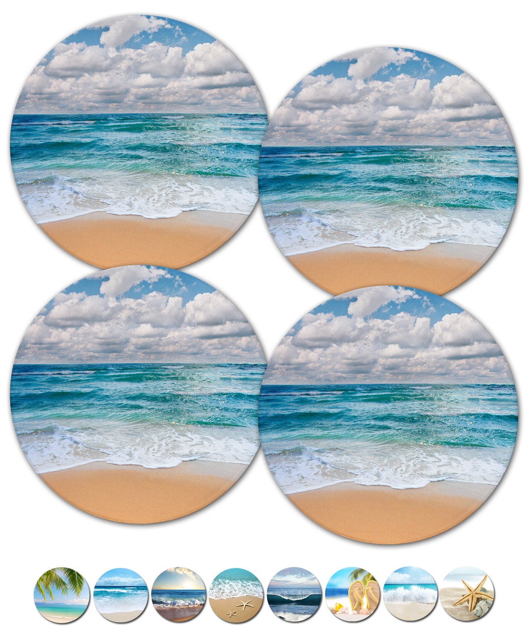 Table Drink Coasters Beach Coasters Drink Coasters Cottage Etsy