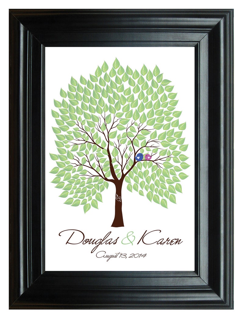 FINGERPRINT GUEST TREE, summer Signature Wedding Tree, spring guest book tree wedding, Thumbprint Tree, Tree guest book, 20x30 num.121 image 1