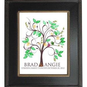 WEDDING TREE guest book, spring fingerprint tree guest book, summer guest tree, Thumbprint guestbook, Wedding Tree, 16x20 num.100