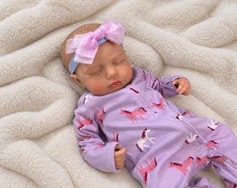 20" Sleeping Reborn Baby Doll, Rotating Arms Legs, Magnetic Pacifier, Blank Birth Certificate