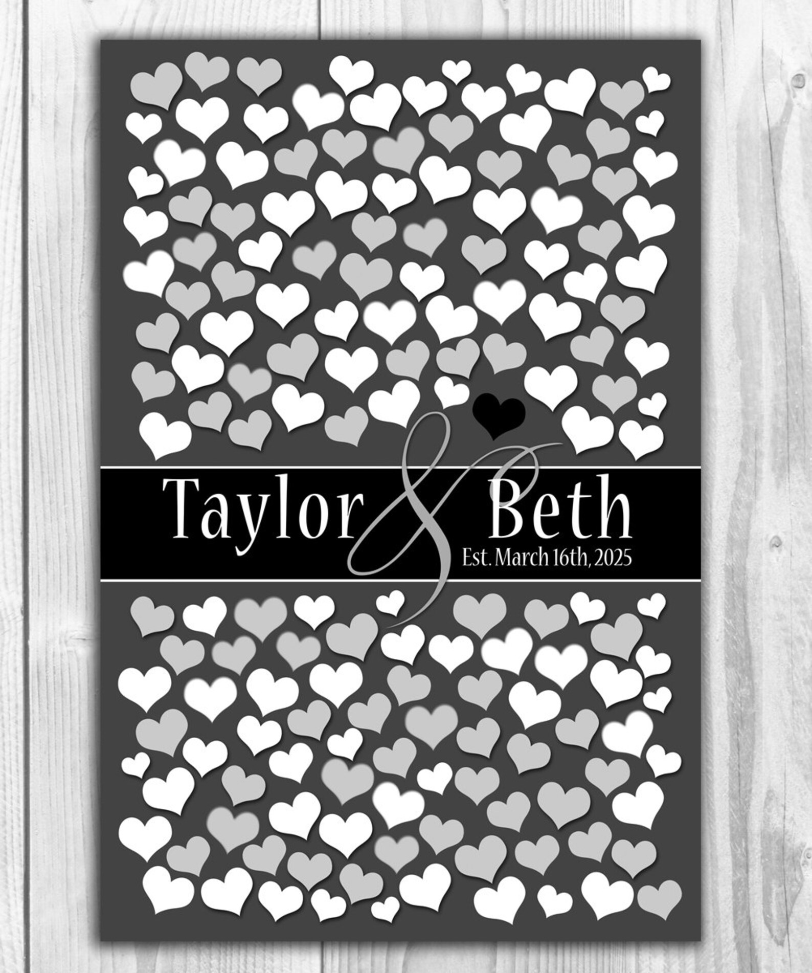 Wedding Guest Books Keepsake Poster Burgandy Style Wedding Etsy