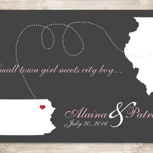 STATE WEDDING Guestbook POSTERS, Personalized States, Wedding Gifts, 2 States Wedding Guest Book, State Guest Book Print, Wedding Guest Book