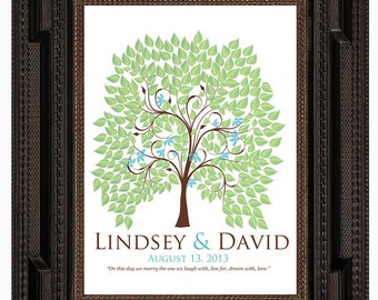 20x24 WEDDING SIGNATURE TREE guest book, spring fingerprint tree guest book, summer tree, Thumbprint guestbook, Wedding Tree, 20x24 num.120