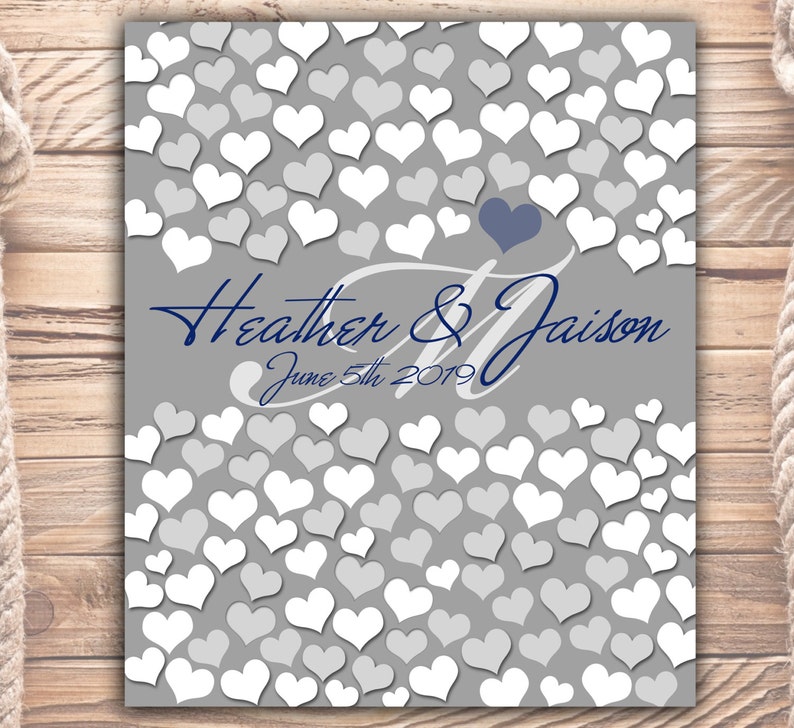 Wedding Memoir Custom Guestbook Poster 122 Guest Sign In 20x24 Unique Wedding Guest Book BRIDAL GIFT POSTER Interactive Art Print_04 image 1