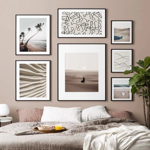 Desert Beauty Sea Beach Landscape Abstract Lines Canvas Poster Scandinavian Decoration Picture Home Bedroom Decor Oversized Coastal Wall Art