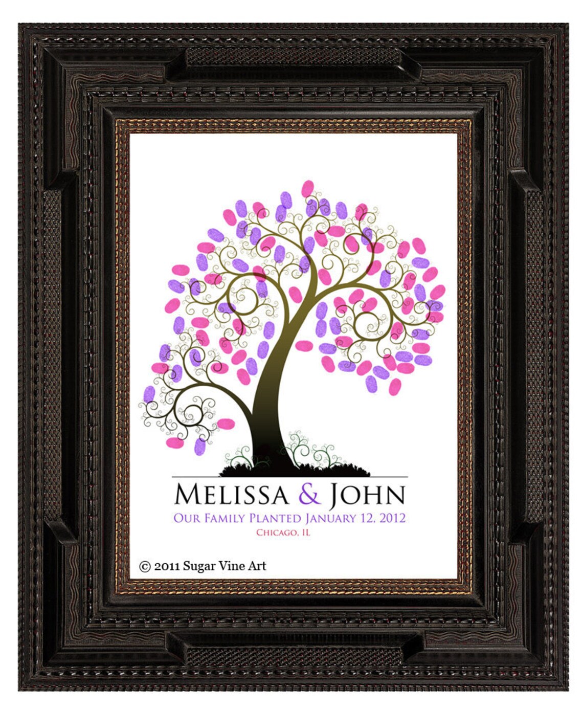 GUEST BOOK WEDDING Tree Wedding Tree Guestbooks Fingerprint Etsy
