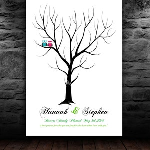 Digital THUMBPRINT TREE, printable wedding tree guest book, fingerprint guest tree file, Thumbprint Tree guest book, Wedding Poster, DIY 146