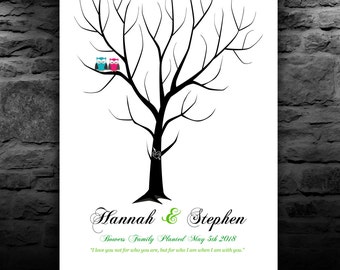 Custom Wedding Guestbook - Wedding Tree Guest Book 75 to 100 Prints and Signatures - Wedding Signature Tree Guestbook Tree 13x19 num. 146