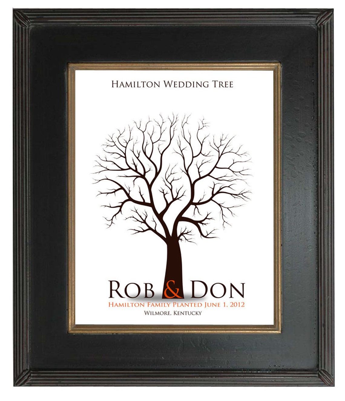 THUMBPRINT TREE Wedding Tree Guest Book Fingerprint Guest Etsy