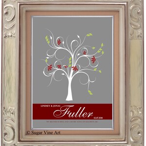 TREE GUEST BOOK, spring Wedding Tree, summer Fingerprint Guest Tree, Thumbprint Love Tree guest book, 11x17 num. 117