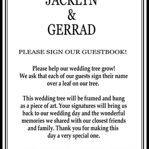 MODERN KEEPSAKE, Wedding Tree Personalized Print Wedding Guest Book 155 Guest Sign In 16x20 by Sugar Vine Art, 130 image 4