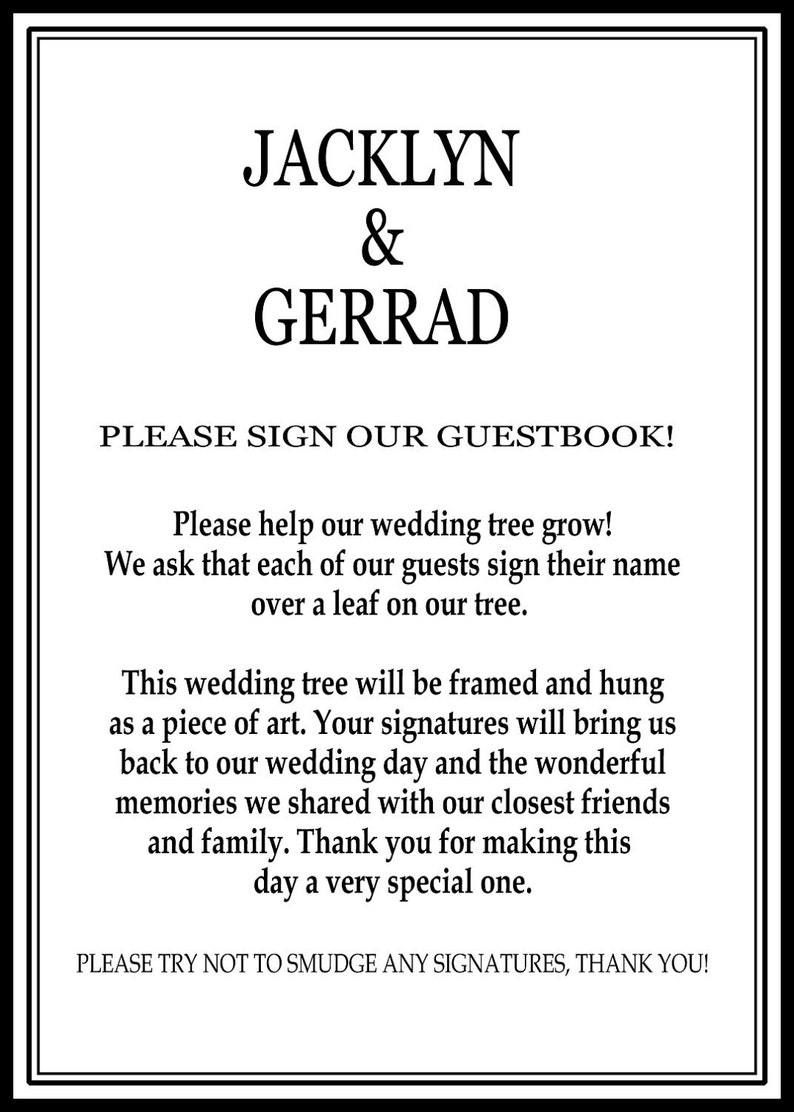 FINGERPRINT wedding GUEST TREE Tree guest book guest book tree wedding Signature Wedding Tree Thumbprint Tree 20x30 num.109