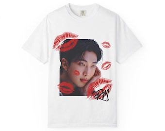 RM Kisses BTS-shirt, Bangtan Kpop-T-shirt, comfortabele kleuren