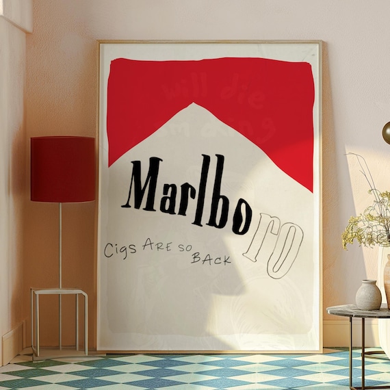 marlboro popping cigarettes Cigarette Pack Prank Bubble Blower - Free 3D Print Model Cigarettes Are so Back Poster