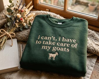 Besticktes Ziegenmama Sweatshirt, Lustiges Farmer Geschenk, Ziegen Farm Bekleidung