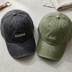 Minimal Dad Embroidered Baseball Hat | Birth Announcement Gift