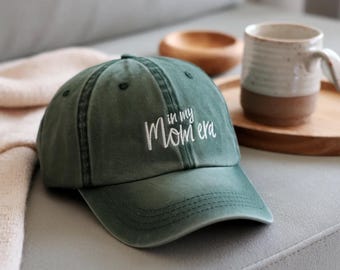 Embroidered 'In My Mom Era' Baseball Hat, Soft Mama Gift, Mother's Day Gift