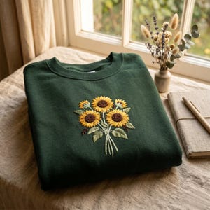 Sunflower Sweatshirt - Etsy