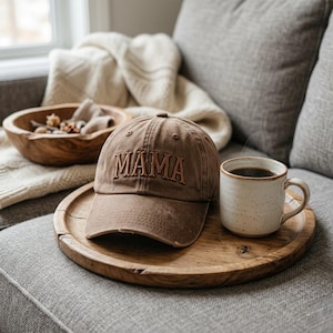 Embroidered Mama Trucker Hat | Tone on Tone Custom Embroidery