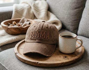 Embroidered Mama Trucker Hat | Tone on Tone Custom Embroidery