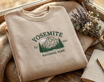 Yosemite National Park Embroidered Shirt or Cozy Sweatshirt