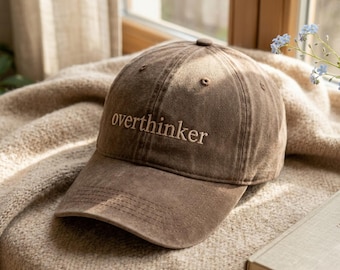 Embroidered Overthinker Cap – Anxiety Awareness Mental Health Hat