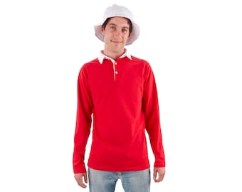 Gilligan Costume Red Shirt and Bucket Hat