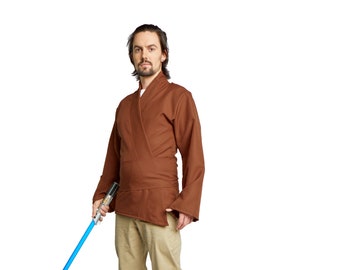 Jedi Costume Tunic Shirt Adult Brown