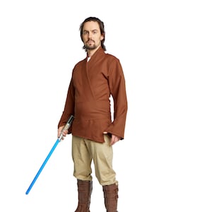 Jedi Costume Tunic Shirt Adult Brown