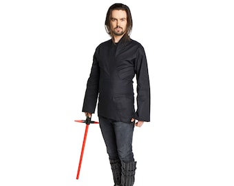 Sith Lord Kylo Ren Costume Tunic Shirt Adult  Men's Black