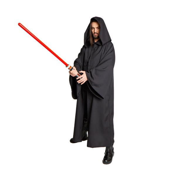 JEDI Sith Lord Wizard Costume Cloak Adult Black Small Medium Large