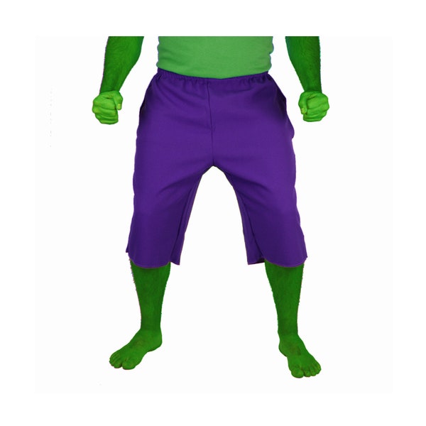 Incredible Hulk Purple Adult Costume Shorts Pants
