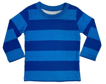 Toddler Baby Blue Dog Stripe Shirt