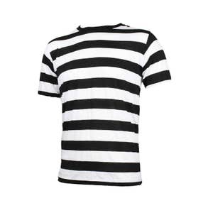 mens black and white striped shirt long sleeve