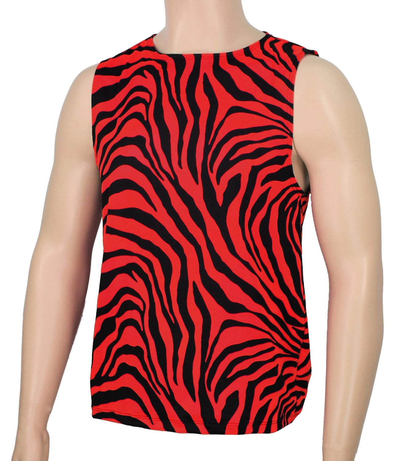 80's Heavy Metal Rocker Neon RED ZEBRA Print Tank Top Shirt - Etsy