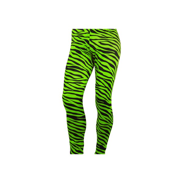 80's Heavy Hair Metal Glam Rock NEON Green Zebra Stretch Pants