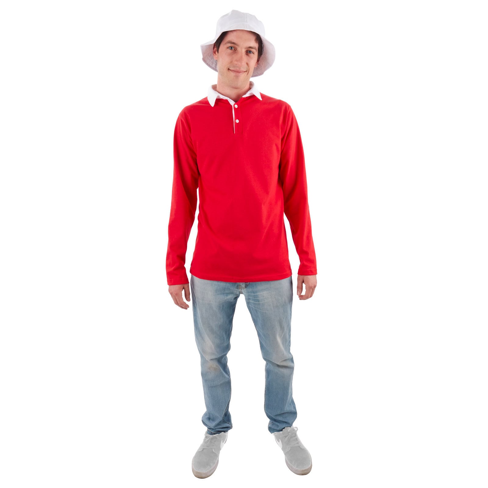 Gilligan Costume Red Shirt and Bucket Hat Etsy