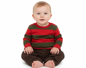 Baby Infant Lil Freddy Stripe Nightmare Horror Shirt