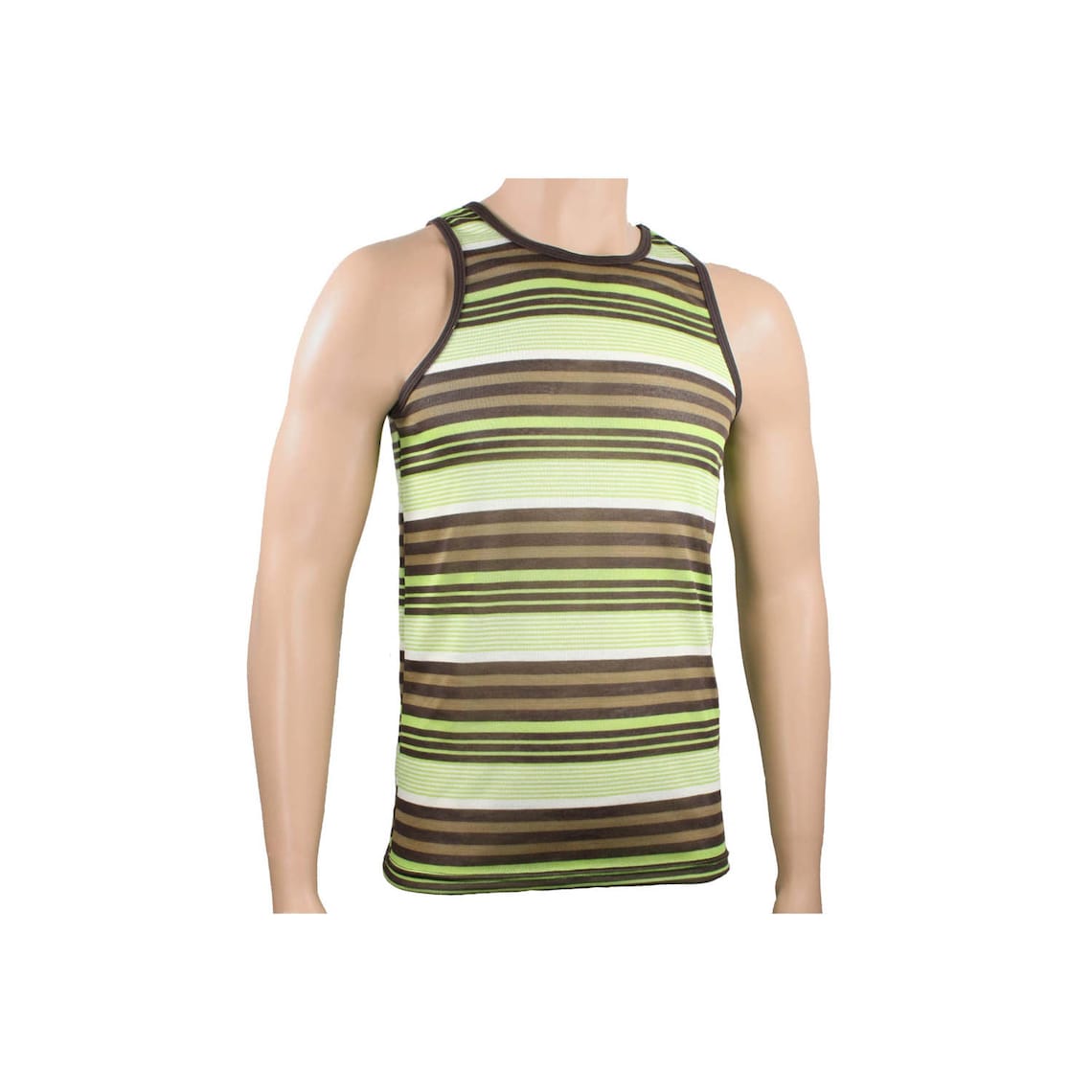 Men's 70's Style Striped Tank Top Shirt Etsy