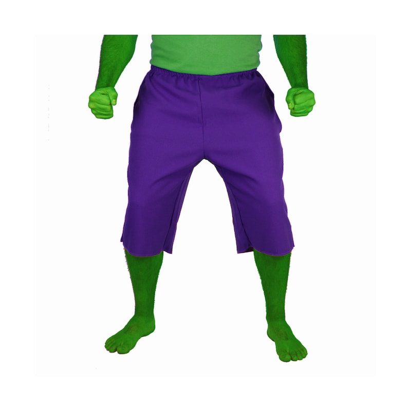 Incredible Hulk Purple Adult Costume Shorts Pants Etsy