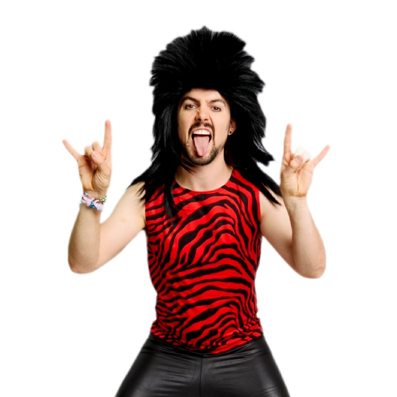 80's Heavy Metal Rocker Neon RED ZEBRA Print Tank Top Shirt - Etsy