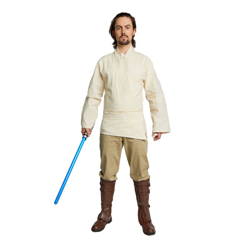 Jedi Costume Tunic Shirt Adult Beige - Etsy