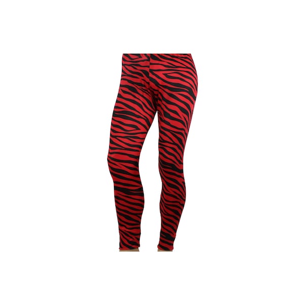 80's Heavy Hair Metal Glam Rock RED Zebra Stretch Pants