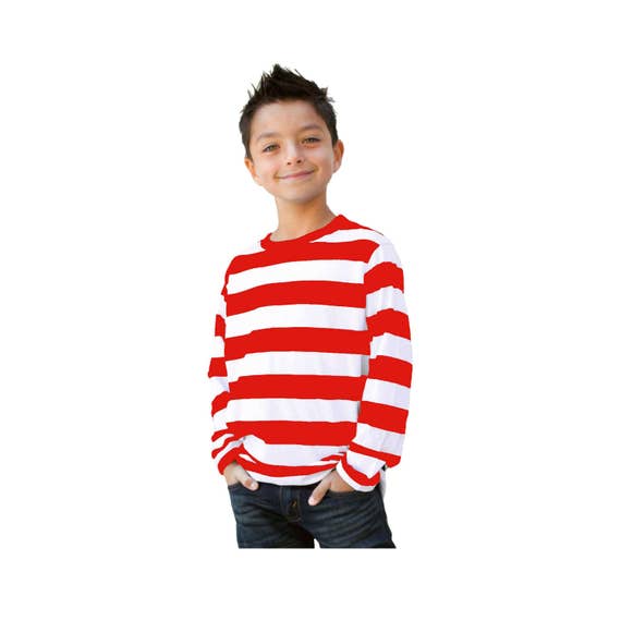 red and white striped shirt boys