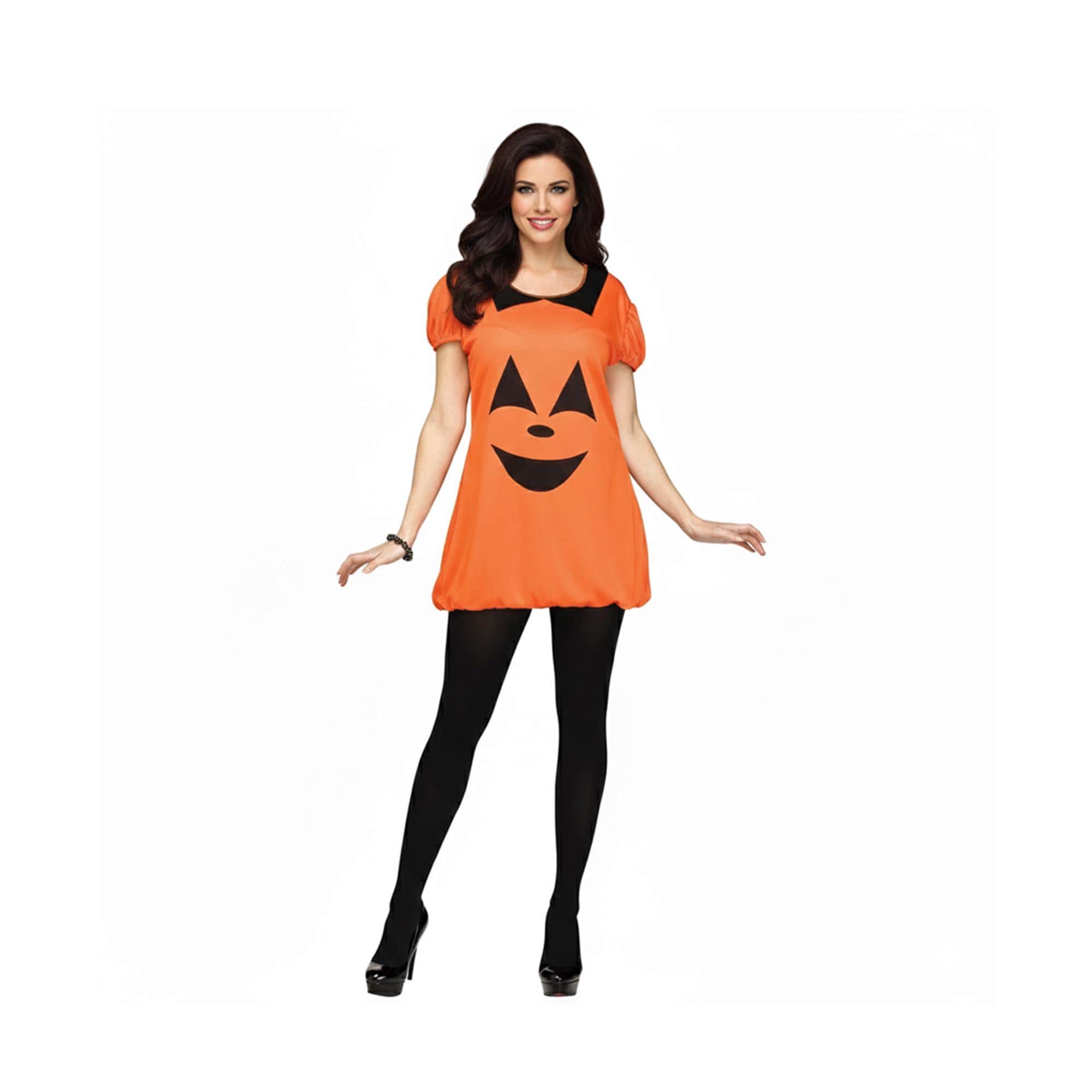 knee length dresses for ladies Women's Pumpkin Costume | Fun Halloween Adult Costume | High Strength & Durable Material | Orange main image 1