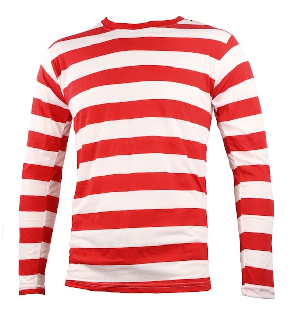 Men's Long Sleeve Red & White Striped Shirt -  Norway