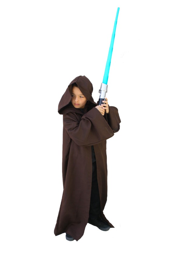 Kids Star Wars Robe Cosplay Boys Brown Jedi Cloak Black Sith Childrens Costume